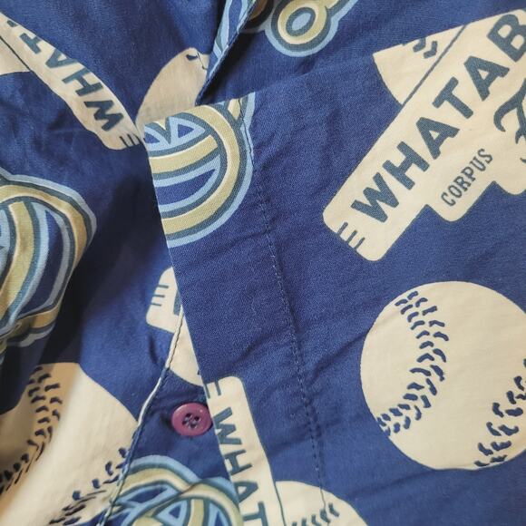 Whataburger Hooks Hawaiian Shirt XL MiLB Promo SGA Texas Baseball Aloha Shirt - Picture 6 of 6